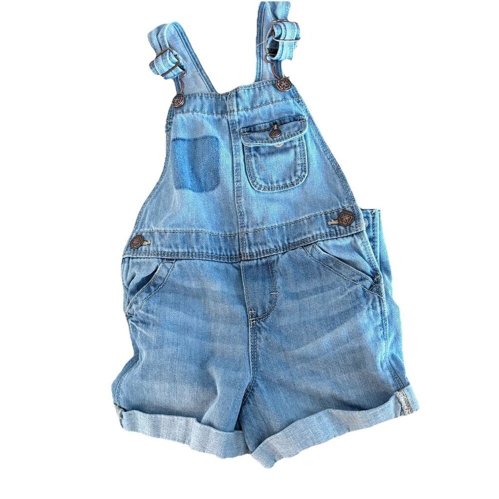 OshKosh B'gosh Short Overalls Shortall Toddler Size 3 Denim Classic